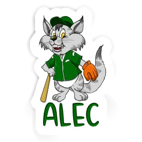 Sticker Alec Baseball Cat Image