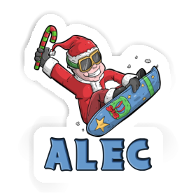 Sticker Christmas Snowboarder Alec Image