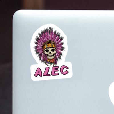 Sticker Womens Skull Alec Laptop Image