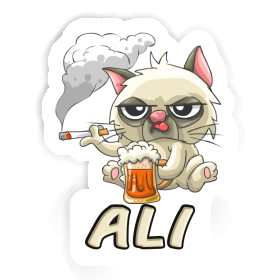 Ali Autocollant Chat fumeur Image