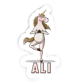 Autocollant Ali Licorne de yoga Image