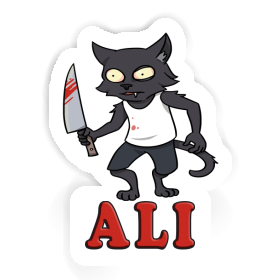 Chat psychopathe Autocollant Ali Image