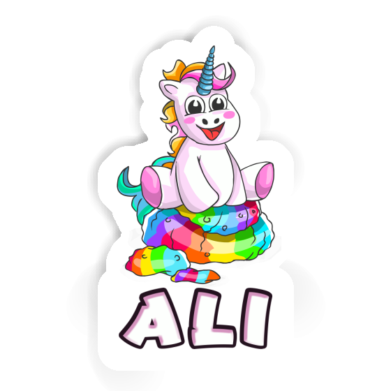 Ali Autocollant Baby licorne Notebook Image