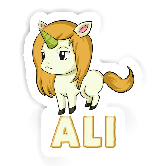 Autocollant Licorne Ali Gift package Image