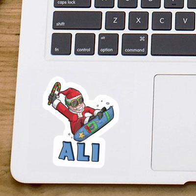 Autocollant Ali Snowboarder de Noël Laptop Autocollant Ali Snowboarder de Noël Laptop Image