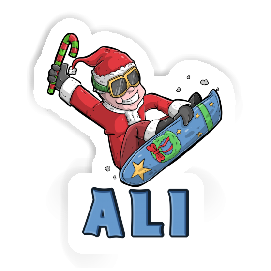Autocollant Ali Snowboarder de Noël Notebook Autocollant Ali Snowboarder de Noël Gift package Image