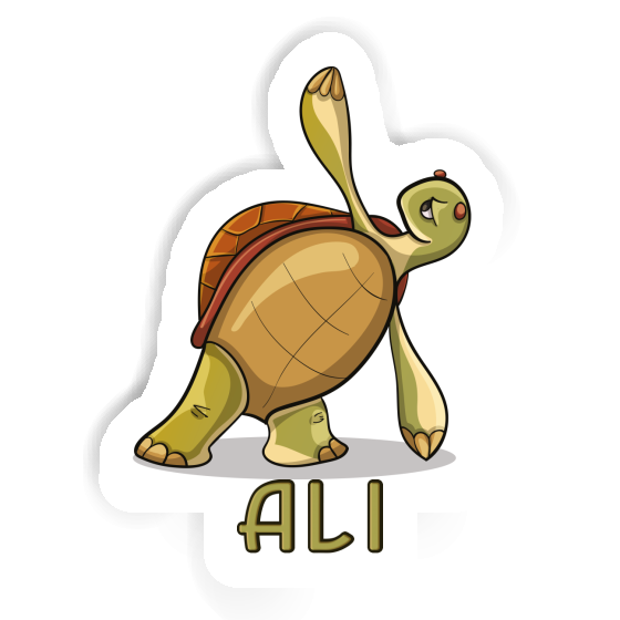 Tortue yoga Autocollant Ali Tortue yoga Autocollant Ali Image