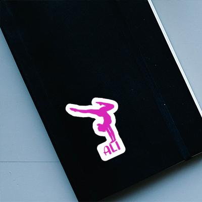 Autocollant Femme de yoga Ali Laptop Image