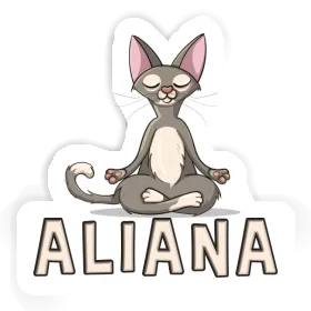 Aufkleber Yoga-Katze Aliana Image