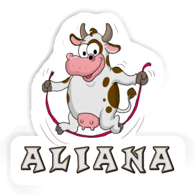 Aliana Sticker Fitness Cow Image