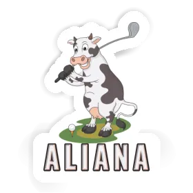 Aliana Sticker Golf Cow Image