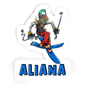Aliana Sticker Skier Image