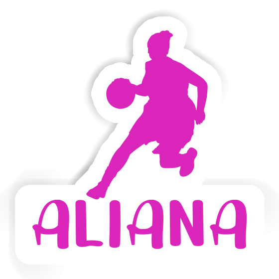 Joueuse de basket-ball Autocollant Aliana Notebook Joueuse de basket-ball Autocollant Aliana Gift package Image