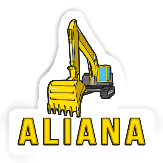 Excavator Sticker Aliana Notebook Excavator Sticker Aliana Gift package Image