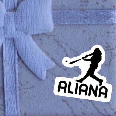 Sticker Aliana Baseball Player Notebook Sticker Aliana Baseball Player Gift package Image
