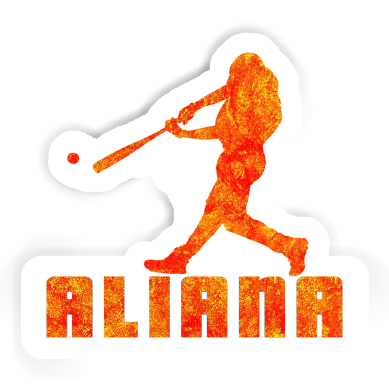 Baseballspieler Aufkleber Aliana Notebook Image