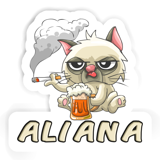 Aliana Sticker Smoking Cat Aliana Sticker Smoking Cat Image