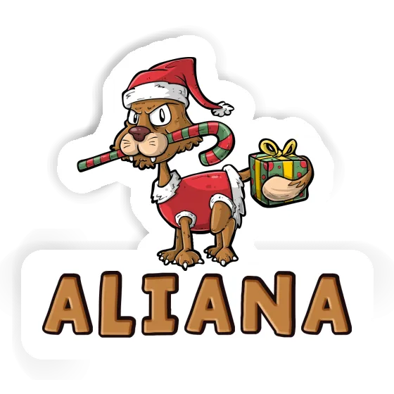 Weihnachtskatze Aufkleber Aliana Weihnachtskatze Aufkleber Aliana Image