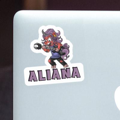 Rockendes Einhorn Sticker Aliana Notebook Image