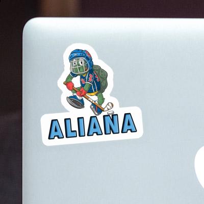 Autocollant Joueur de hockey sur glace Aliana Notebook Autocollant Joueur de hockey sur glace Aliana Gift package Image
