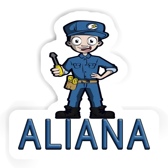 Autocollant Aliana Électricien Laptop Autocollant Aliana Électricien Laptop Image