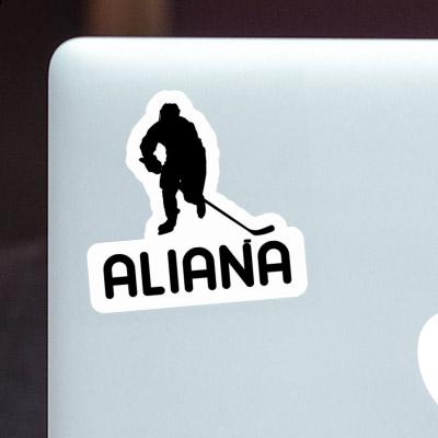 Eishockeyspieler Aufkleber Aliana Notebook Eishockeyspieler Aufkleber Aliana Notebook Image