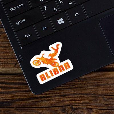 Aliana Sticker Motocross Rider Laptop Image