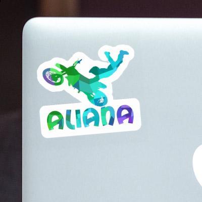 Aliana Autocollant Motocrossiste Notebook Image