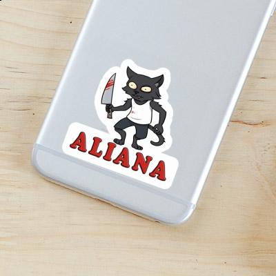 Sticker Aliana Psycho-Katze Notebook Sticker Aliana Psycho-Katze Gift package Image