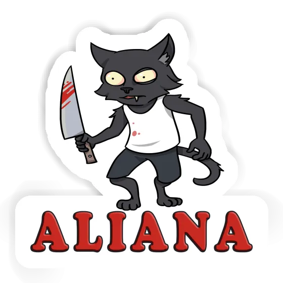 Sticker Aliana Psycho-Katze Notebook Sticker Aliana Psycho-Katze Notebook Image
