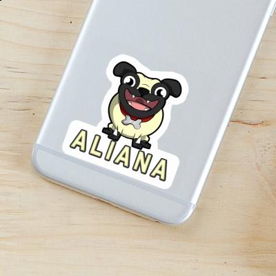 Aufkleber Mops Aliana Laptop Image