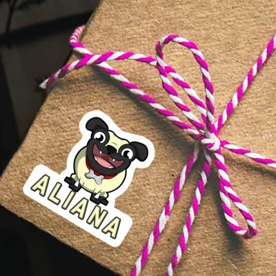 Aufkleber Mops Aliana Gift package Image