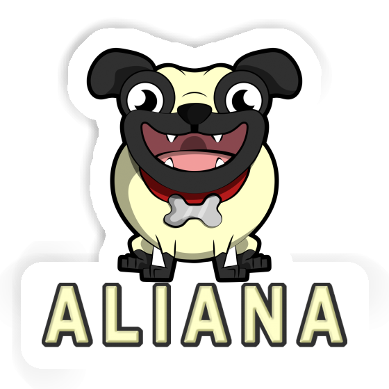Aufkleber Mops Aliana Gift package Image