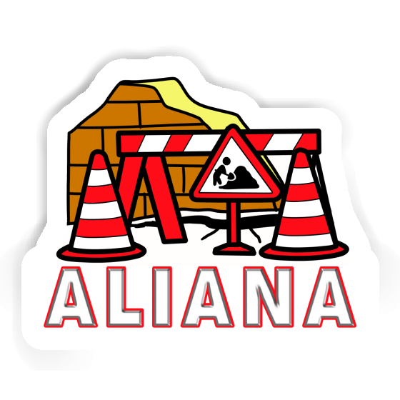Construction de routes Autocollant Aliana Notebook Construction de routes Autocollant Aliana Gift package Image