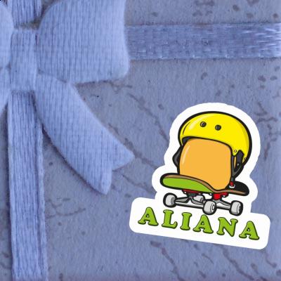 Œuf de skateboard Autocollant Aliana Laptop Image