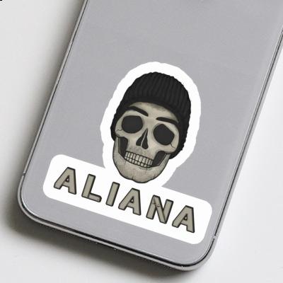 Autocollant Tête de mort Aliana Image