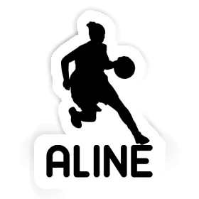 Aline Aufkleber Basketballspielerin Image