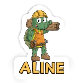 Sticker Aline Construction worker Image