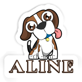 Aufkleber Beagle Aline Image