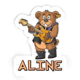 Sticker Guitarist Aline Image