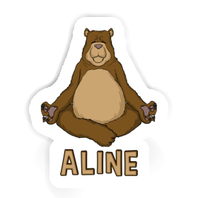 Aline Sticker Yoga Bear Image