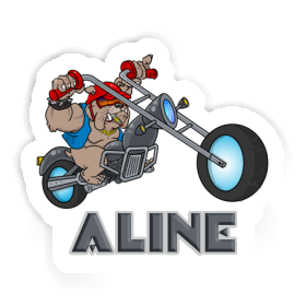 Aline Sticker Motorbike Rider Image