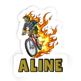 Aline Sticker Mountainbiker Image