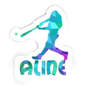 Baseball Player Sticker Aline Image