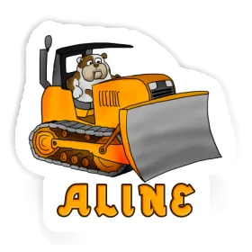 Bulldozer Autocollant Aline Image