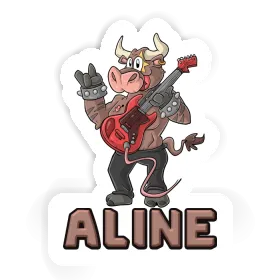 Sticker Guitarist Aline Image