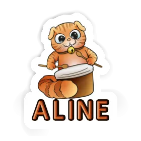 Aline Autocollant Chat Image