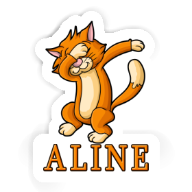 Aline Autocollant Chat Image