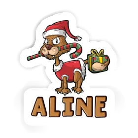 Aufkleber Aline Weihnachtskatze Image