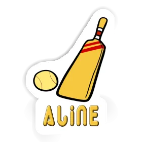 Sticker Aline Cricket Bat Image